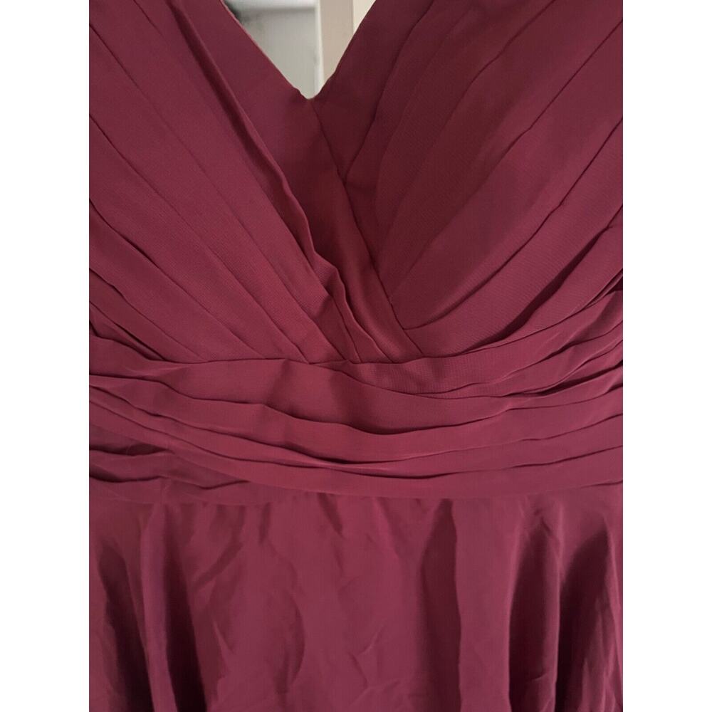 2//$11 Deals/ Sale Formal Dress Womens Maroon A Line Chiffon Dress Sz 10 - Picture 2 of 7